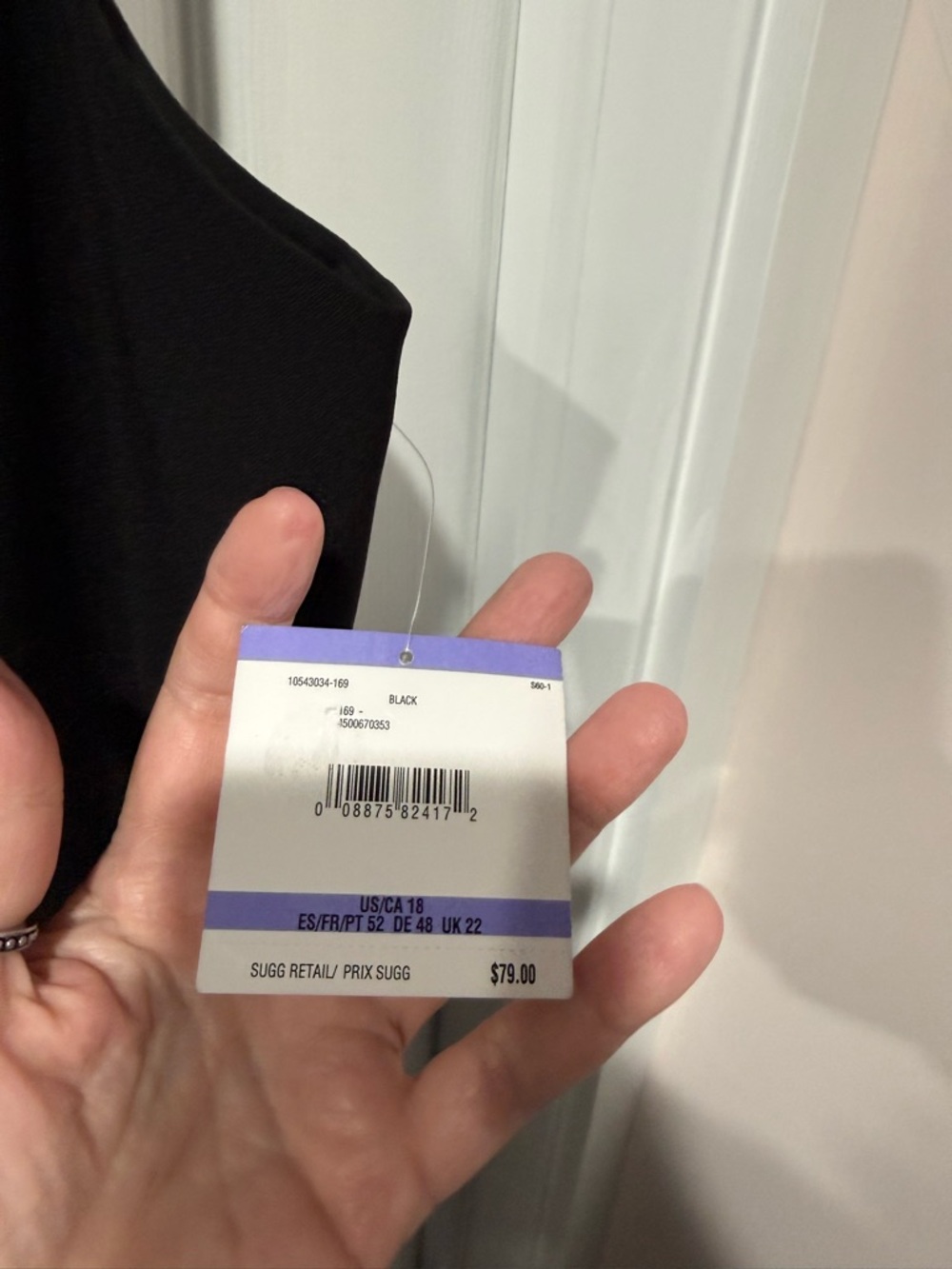 NWT Kasper Classic Black Sheath Dress - Picture 3 of 8
